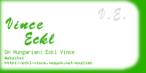 vince eckl business card